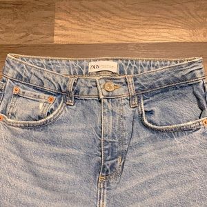 Zara high waisted ripped jeans